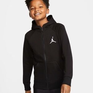 Nike Kids Black Full-Zip Hoodie Size Large